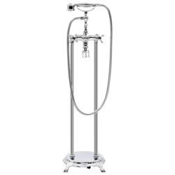 Robinet de baignoire sur pied Acier inoxydable 99,5 cm Argenté 