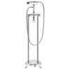Robinet de baignoire sur pied Acier inoxydable 99,5 cm Argenté 