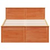 Cadre de lit sans matelas avec tête de lit brun cire 120x190 cm 