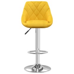 Tabouret de bar Jaune moutarde Velours 