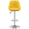 Tabouret de bar Jaune moutarde Velours 