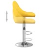 Tabouret de bar Jaune moutarde Velours 