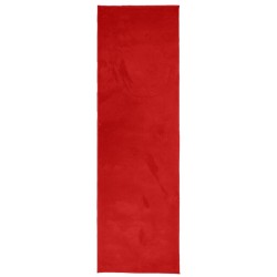 Tapis OVIEDO à poils courts rouge 80x250 cm 