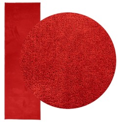 Tapis OVIEDO à poils courts rouge 80x250 cm 