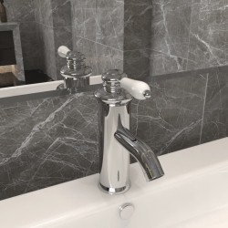 Robinet de lavabo de salle de bain Finition chromée 130x180 mm 