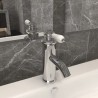Robinet de lavabo de salle de bain Finition chromée 130x180 mm 
