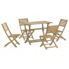 Ensemble à manger de jardin 5 pcs Bois d'acacia solide 