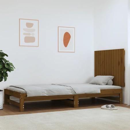 Tête de lit murale Marron miel 82,5x3x60 cm Bois massif de pin 