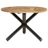 Table à manger Ø110x75 cm bois massif de manguier brut 