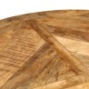 Table à manger Ø110x75 cm bois massif de manguier brut 