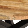 Table à manger Ø110x75 cm bois massif de manguier brut 