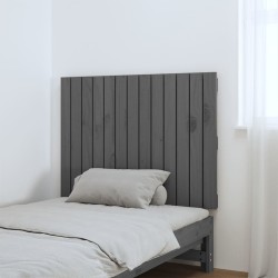Tête de lit murale Gris 82,5x3x60 cm Bois massif de pin 