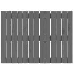 Tête de lit murale Gris 82,5x3x60 cm Bois massif de pin 