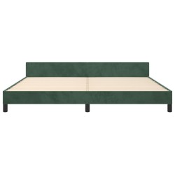 Cadre de lit sans matelas vert foncé 200x200 cm velours 