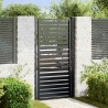 Portail de jardin verrouillable noir 100x180 cm aluminium 
