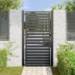 Portail de jardin verrouillable noir 100x180 cm aluminium 