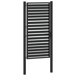 Portail de jardin verrouillable noir 100x180 cm aluminium 