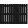 Tête de lit murale Noir 82,5x3x60 cm Bois massif de pin 