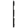 Tête de lit murale Noir 82,5x3x60 cm Bois massif de pin 