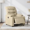 Fauteuil inclinable électrique Crème Tissu 