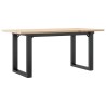 Table basse cadre en O 90x40x45 cm bois de pin massif et acier 