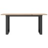 Table basse cadre en O 90x40x45 cm bois de pin massif et acier 