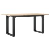 Table basse cadre en O 90x40x45 cm bois de pin massif et acier 