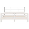 Cadre de lit sans matelas blanc 180x200 cm bois massif de pin 