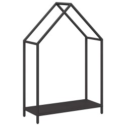 Portant de bois chauffage noir 60x25x90 cm 