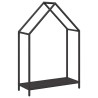 Portant de bois chauffage noir 60x25x90 cm 