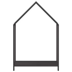 Portant de bois chauffage noir 60x25x90 cm 