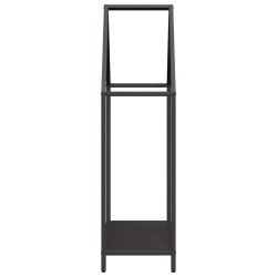 Portant de bois chauffage noir 60x25x90 cm 
