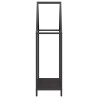Portant de bois chauffage noir 60x25x90 cm 