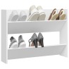 Armoire à chaussures murale Blanc 80x18x60 cm Aggloméré 