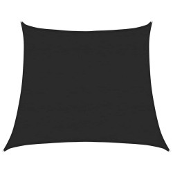 Voile d'ombrage 160 g/m² trapèze noir 4/5x4 m PEHD 