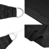 Voile d'ombrage 160 g/m² trapèze noir 4/5x4 m PEHD 