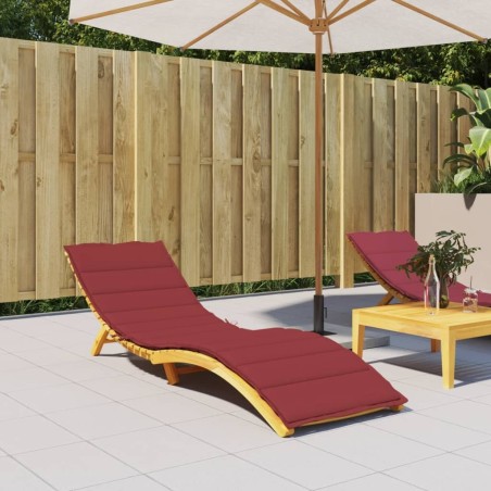 Coussin de chaise longue rouge bordeaux 200x70x3cm tissu oxford 