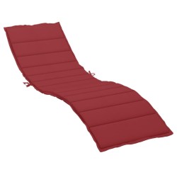Coussin de chaise longue rouge bordeaux 200x70x3cm tissu oxford 