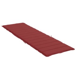 Coussin de chaise longue rouge bordeaux 200x70x3cm tissu oxford 