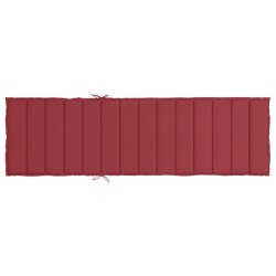 Coussin de chaise longue rouge bordeaux 200x70x3cm tissu oxford 