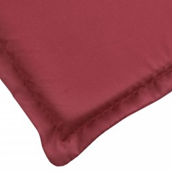 Coussin de chaise longue rouge bordeaux 200x70x3cm tissu oxford 