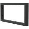 Supports d'étagères pour lavabo 2 pcs noir rectangulaire acier 