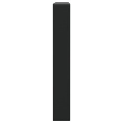 Supports d'étagères pour lavabo 2 pcs noir rectangulaire acier 