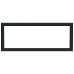 Supports d'étagères pour lavabo 2 pcs noir rectangulaire acier 