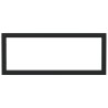 Supports d'étagères pour lavabo 2 pcs noir rectangulaire acier 