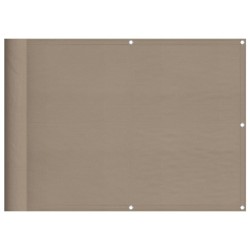 Écran de balcon taupe 75x1000 cm 100% polyester oxford 