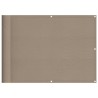 Écran de balcon taupe 75x1000 cm 100% polyester oxford 