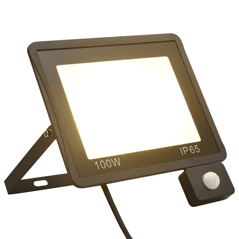 Projecteur à LED avec capteur 100 W Blanc chaud  