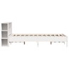 Lit bibliothèque sans matelas blanc 120x200 cm bois pin massif 