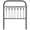 Tête de lit métal noir 80 cm 